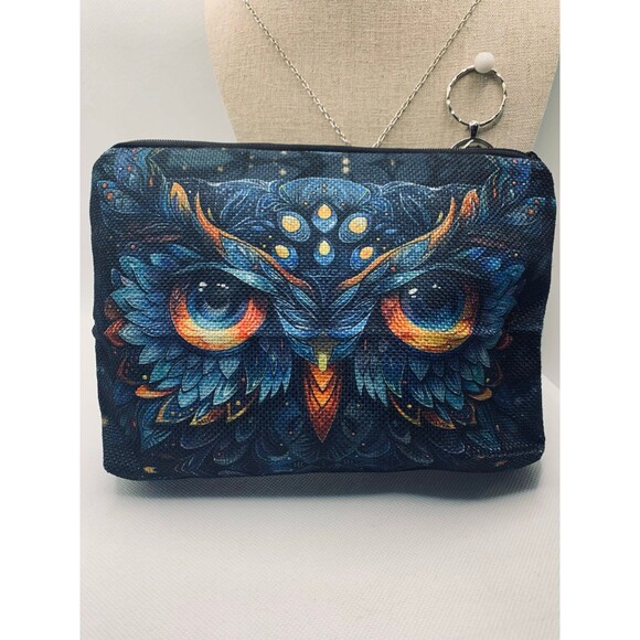 Owl Cosmetic Bag, Key Chain, Necklace Bundle - Picture 2 of 8